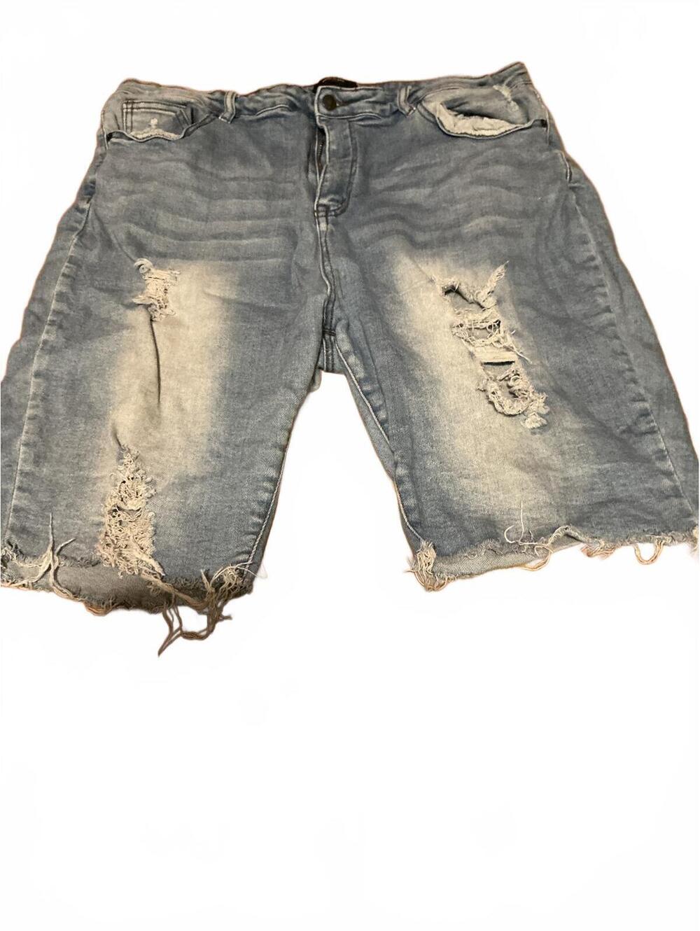 American Bazi Distressed Denim Shorts